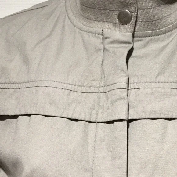 ⏰ Anthropology Tullette Khaki Bomber Jacket - Size S - Picture 3 of 12